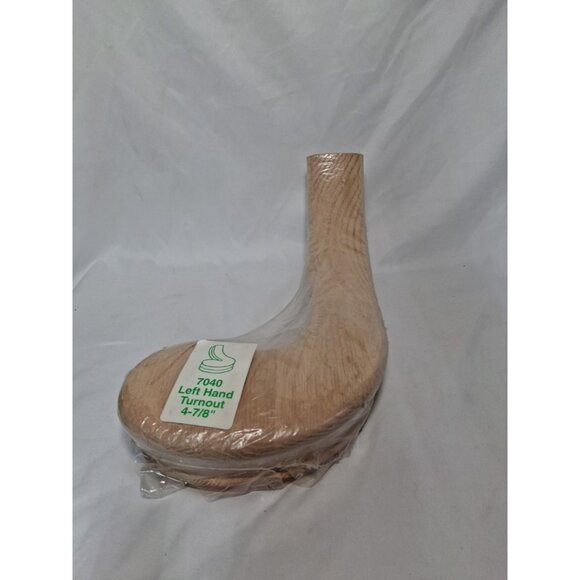 Babcock Stair Handrail 4-7/8” Fitting LEFT -Hand Turnout Wood Oak Unfinished - Picture 1 of 10